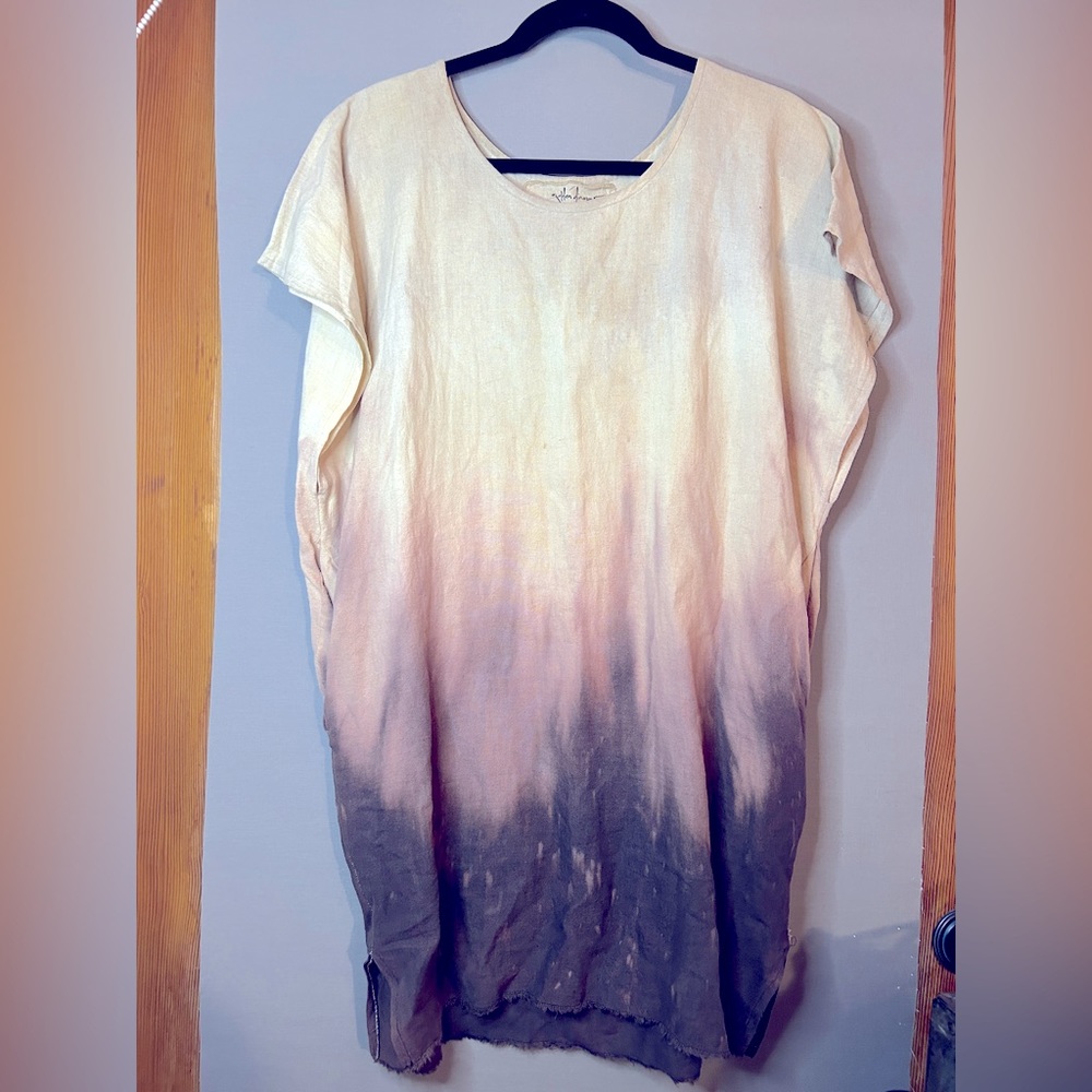 Summer linen Smock Hand Made Langen Look Golden Dinosaur Studio Tunic/Dress